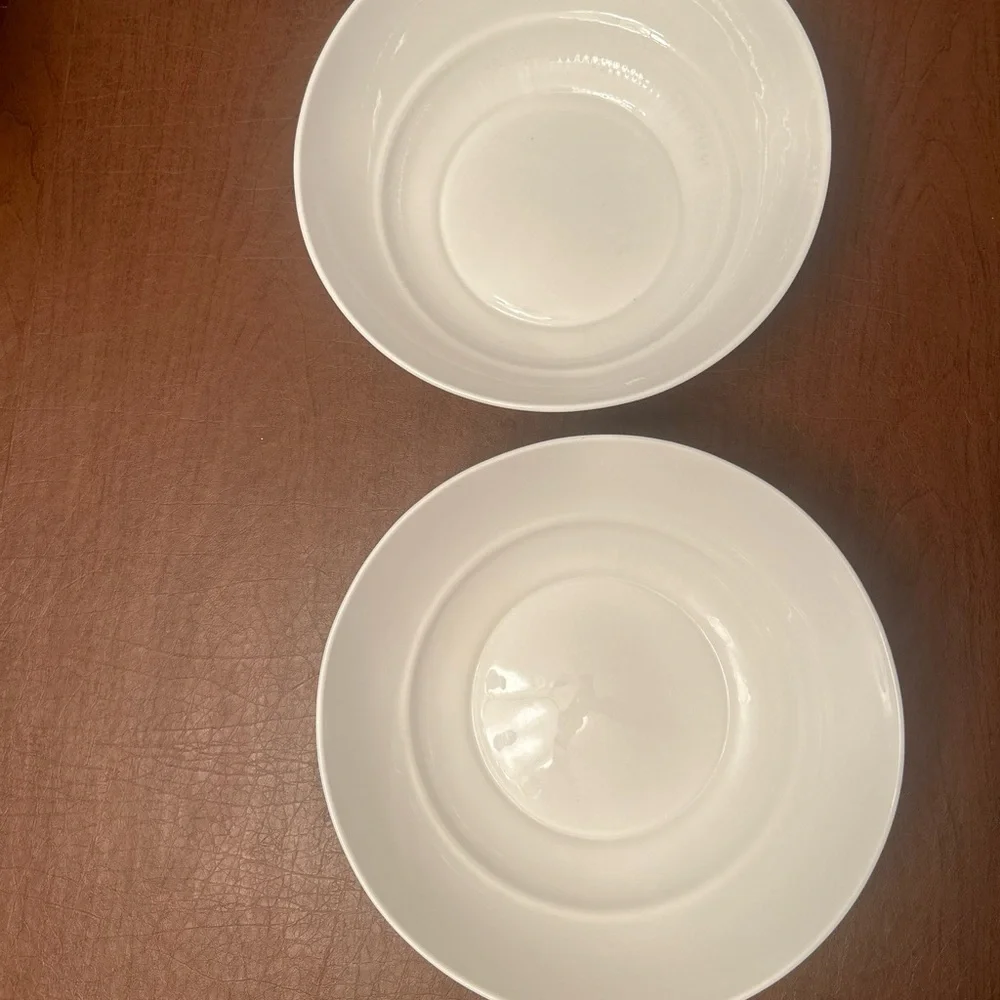 2 Cellar by  Macy’s Serving Bowls White Ceramic 10”
